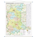 Lubuskie administracyjno-drogowa 91x120 cm. Mapa scienna.