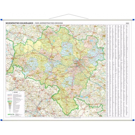 M-DR Woj. Dolnośląskie 1:200 tys. EKO Mapa 130x120cm adm-drog