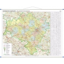 Dolnośląskie administracyjno-drogowa 144x116cm. Mapa ścienna.