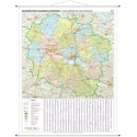 Kujawsko-Pomorskie administracyjno-drogowa 102x137cm. Mapa ścienna.