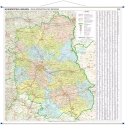 Lubelskie administracyjno-drogowa 132x130cm. Mapa ścienna.
