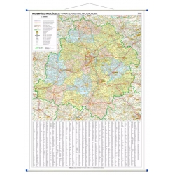 M-DR Woj. Łódzkie 1:200 Ekograf Mapa ścienna 103x114cm adm-drog.