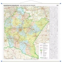 Podkarpackie administracyjno-drogowa 117x116cm. Mapa ścienna.