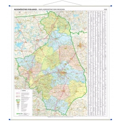 Podlaskie administracyjno-drogowa 110x142 cm. Mapa ścienna.