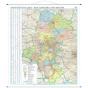 Śląskie administracyjno-drogowa 97x114cm. Mapa ścienna.