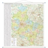 Wielkopolskie administracyjno-drogowa 144x160 cm. Mapa ścienna.