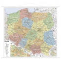 Polska Administracyjno-drogowa 104x94cm. Mapa ścienna.