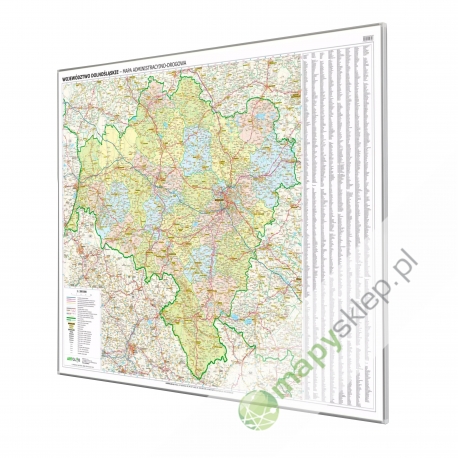 MALWoj. Dolnośląskie 1:200 tys. EKO Mapa w ramie ALU130x120cm