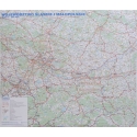 Śląskie i Małopolskie drogowa 140x116cm. Mapa ścienna.