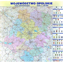 Opolskie administracyjna 110x123 cm. Mapa ścienna