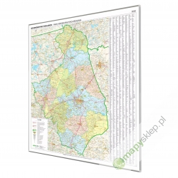 Podlaskie administracyjno-drogowa 110x127cm. Mapa w ramie aluminiowej.
