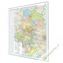 Śląskie administracyjno-drogowa 97x114cm. Mapa do wpinania.