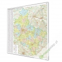 Wielkopolskie administracyjno-drogowa 139x164 cm. Mapa do wpinania.