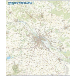 M-DR Wrocław/Okolice Wrocławia 1:50tys P Mapa ścienna 125x150cm