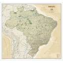Brazylia exclusive 108x98 cm. Mapa ścienna.