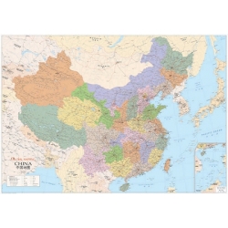 Chiny administracyjno-drogowe 134x95 cm. Mapa scienna