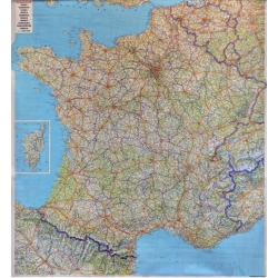 Francja Drogowa 106x96 cm. Mapa ścienna.