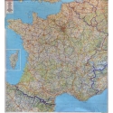 Francja Drogowa 104x110 cm. Mapa ścienna.