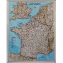 Francja, Belgia, Holandia, Anglia, Walia polityczna 64x77cm. Mapa ścienna.
