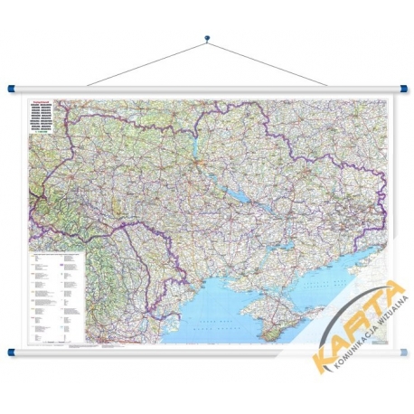 Ukraina ,Mołdawia drogowa145x95 cm. Mapa ścienna