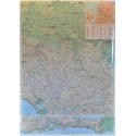 Serbia, Kosowo, Czarnogóra drogowa  86x120cm. Mapa ścienna.