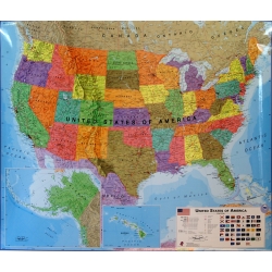 Stany Zjednoczone/USA Polityczna 126x102cm. Mapa ścienna.