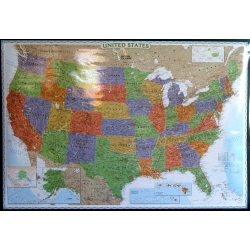 M-DR Stany Zjednoczone USA 1:4,5 ml NG Mapa scienna ozdobna 117x78cm