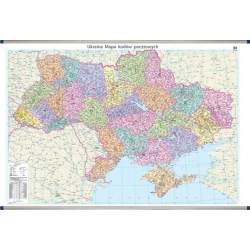 Ukraina kodowa 140x100cm. Mapa ścienna.