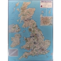 Wielka Brytania (Anglila, Szkocja, Irlandia, Walia) drogowa 88x120cm. Mapa ścienna.
