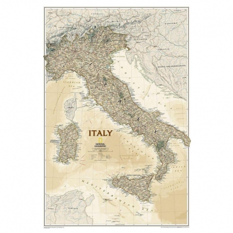 M-DR Włochy 1:1,7 mln  eksk. NG Mapa ścienna 65x88cm