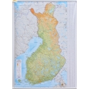 Finlandia drogowo-fizyczna 88x122cm. Mapa ścienna.