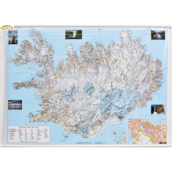 Islandia  drog-fiz.1:400tys F&B Mapa ścienna 140x98cm