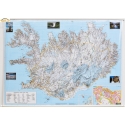 Islandia drogowo-fizyczna 140x98cm. Mapa ścienna.
