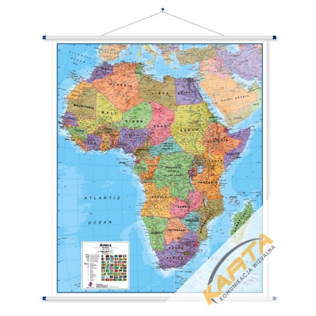 Afryka Polityczna  106x120cm.  Mapa ścienna