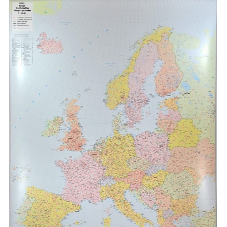 Europa Kodowa 150x190cm . Mapa ścienna.