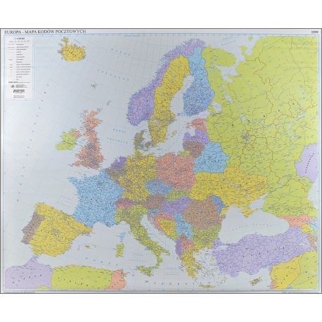 Europa Kodowa 154x120cm. Mapa ścienna.