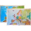 Europa fizyczno-polityczna 165x114cm. Mapa ścienna dwustronna.