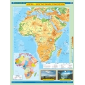 Afryka ukształtowanie powierzchni (fizyczna)/krajobrazowa 120x160cm. Mapa ścienna dwustronna.