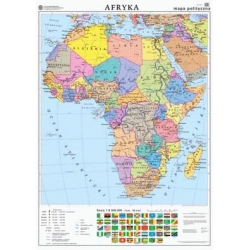 Afryka polityczna /konturowa 110x115cm. Mapa ścienna dwustronna.