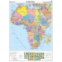 Afryka polityczna /konturowa 106x140cm. Mapa ścienna dwustronna.