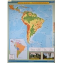 Ameryka Południowa fizyczna/krajobrazy 120x160cm. Mapa ścienna dwustronna.
