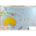 Australia i Oceania Polityczna/konturowa 160x120cm. Mapa ścienna dwustronna.
