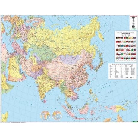 Azja polityczna 163x120cm. Mapa ścienna.