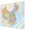 Chiny administracyjno-drogowa 134x95cm. Mapa w ramie aluminiowej.