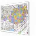 Austria i Słowenia Administracyjno-drogowa 122x90 cm. Mapa w ramie aluminiowej.