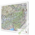 Austria i Słowenia Drogowa 120x95 cm. Mapa w ramie aluminiowej.