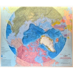 Arktyka. Koło Podbiegunowe 109x92cm. Mapa ścienna.