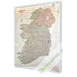 Irlandia Północna i Południowa exclusive 78x92 cm. Mapa w ramie aluminiowej.