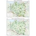 Polska ochrona przyrody/ćwiczeniowa 165x118m. Mapa ścienna dwustronna.