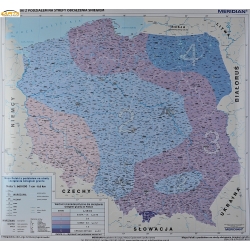 Polska z podziałem na strefy obciąz śniegiem 120x110cm Meridian